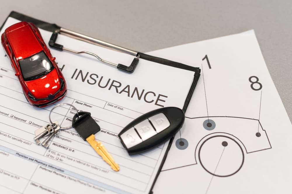 car incident protective and car insurance policy examining insurance